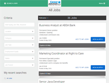 Tablet Screenshot of demo.careerjunction.co.za